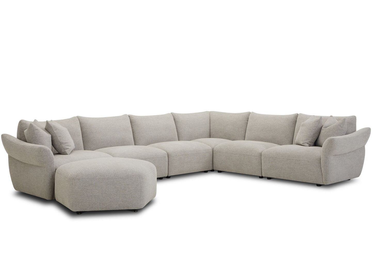 Playful - 6 Piece Modular Sectional - Canes Cobblestone