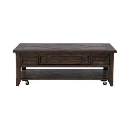 Paradise Valley - Rectangular Cocktail Table - Saddle Brown