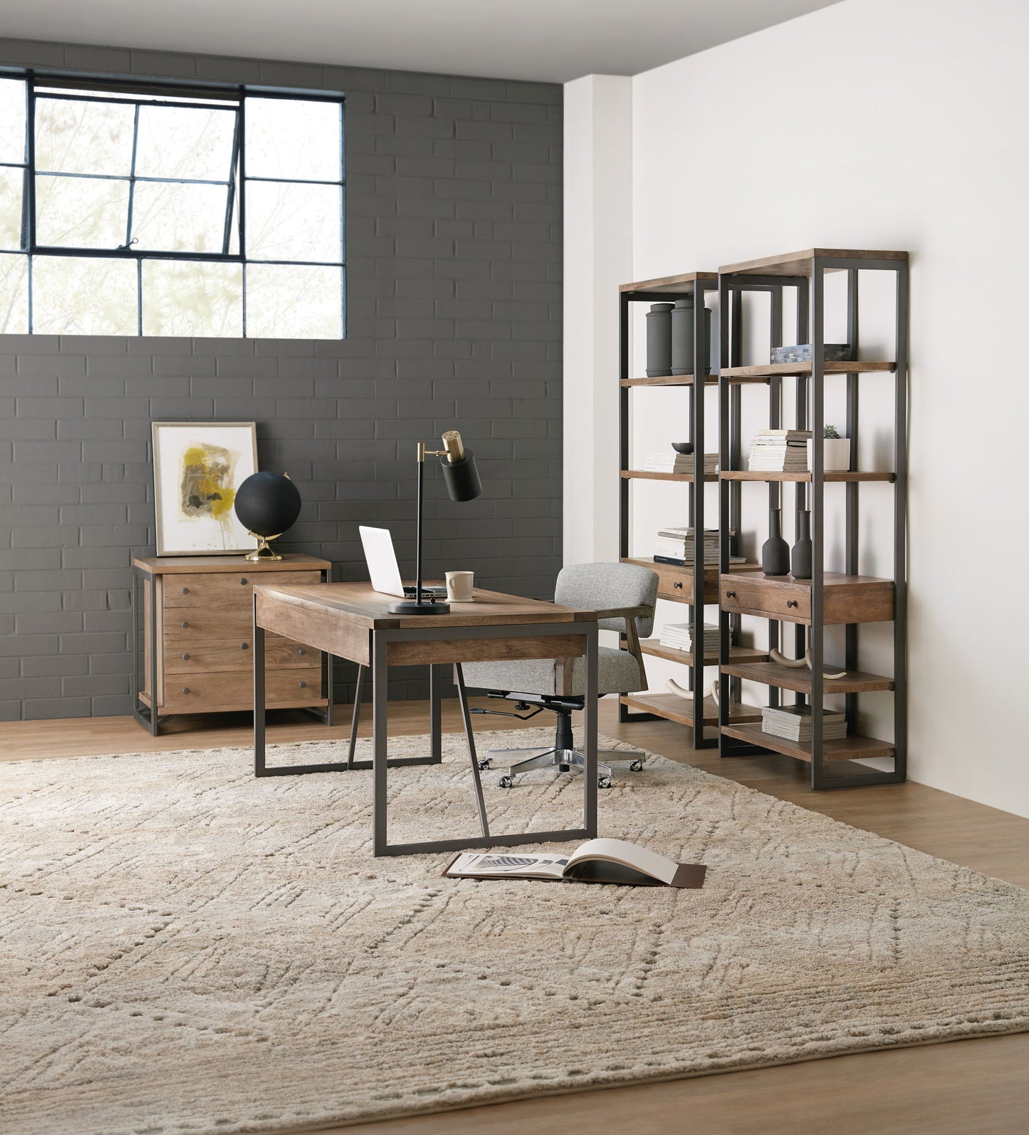 Home Office - Shelves 1-Drawer Bookcase - Light Brown