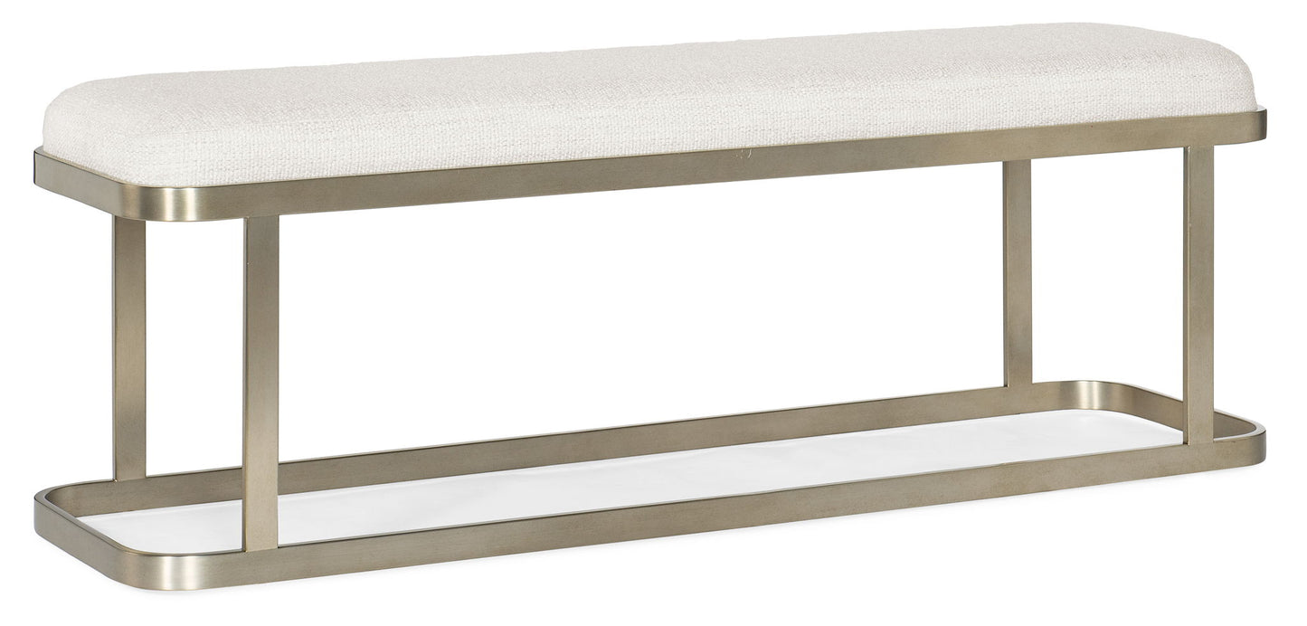 Linville Falls - River Branch Upholstered Bench - White