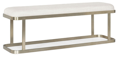 Linville Falls - River Branch Upholstered Bench - White