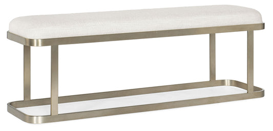 Linville Falls - River Branch Upholstered Bench - White