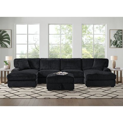 Nightfall - Storage Ottoman - Grand Cord Black