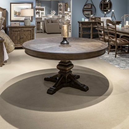 Paradise Valley - Pedestal Table - Saddle Brown
