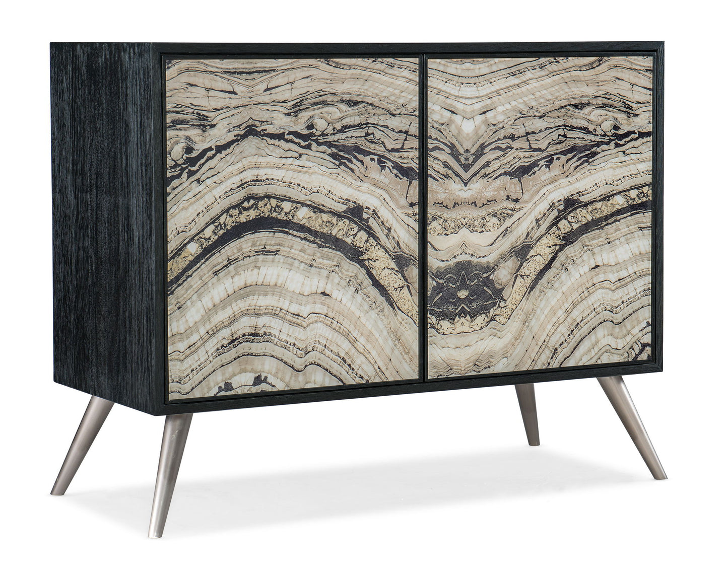 Melange - Rockee 2-Door Chest - Black