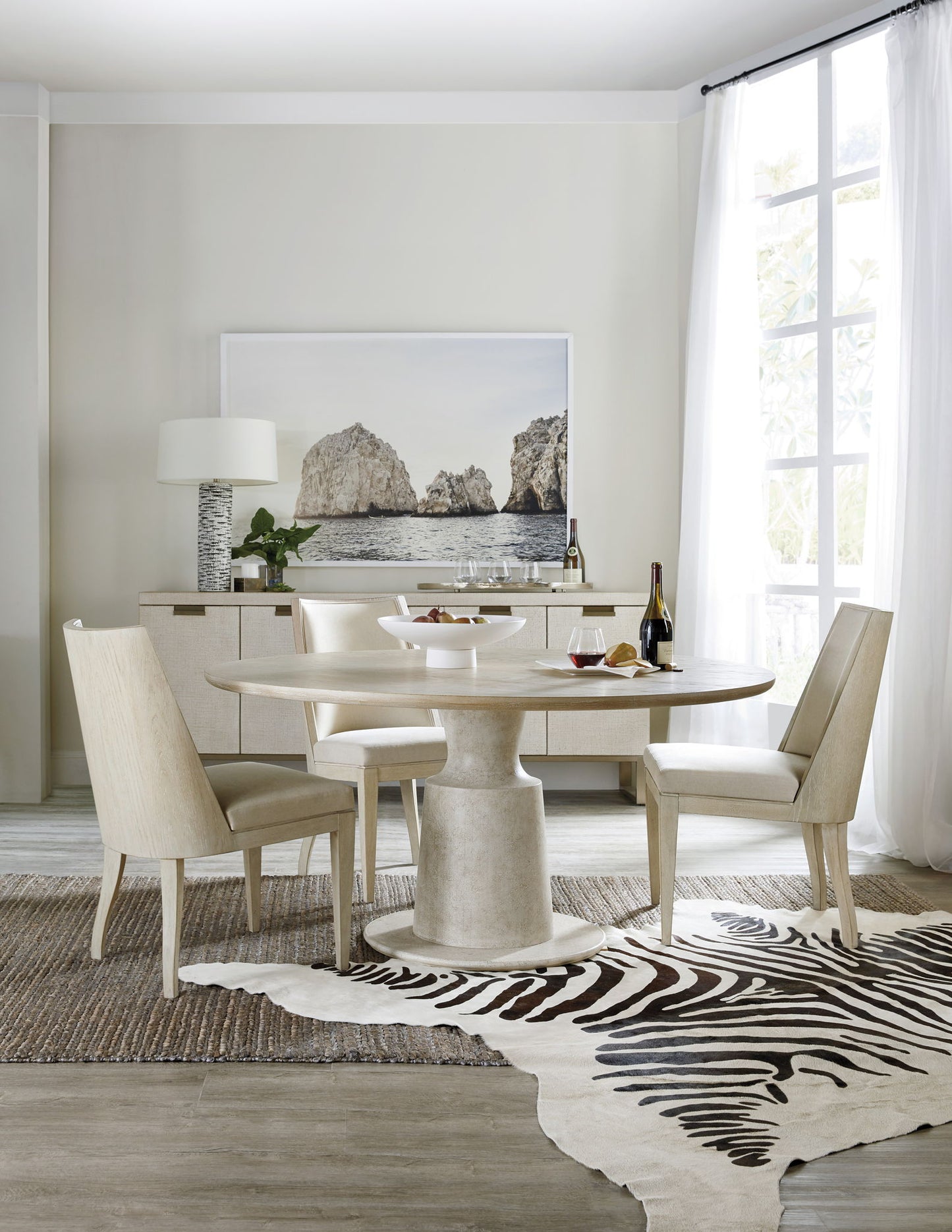 Cascade - Pedestal Dining Table - Light Brown