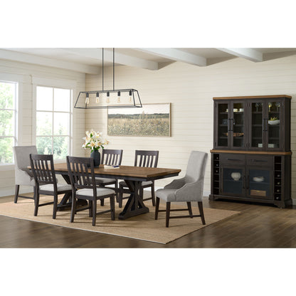 Montrose - Fabric Dining Host Chair (Set of 2) - Espresso / Light Gray