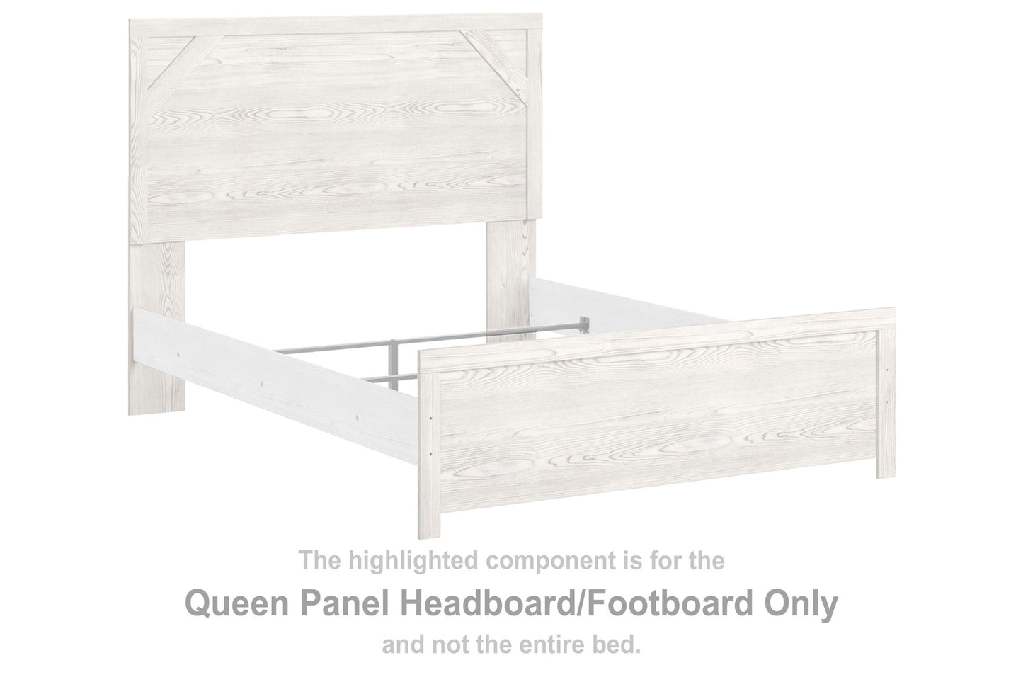 Gerridan - Queen Panel HDBD/Ftbd - White / Gray