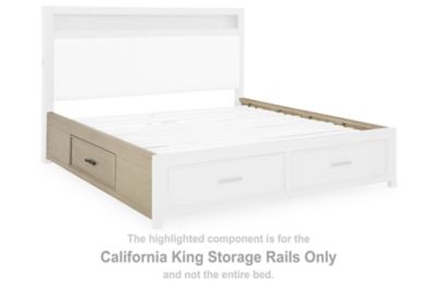 Calmoro - California King Storage Rails - Gray