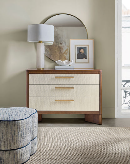 Eleana - Three Drawer Chest - Medium Wood / Beige