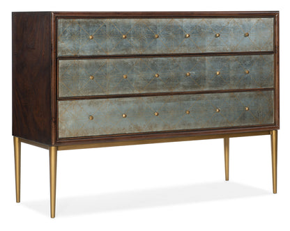 Melange - Estrella 3-Drawer Chest - Dark Brown / Gray