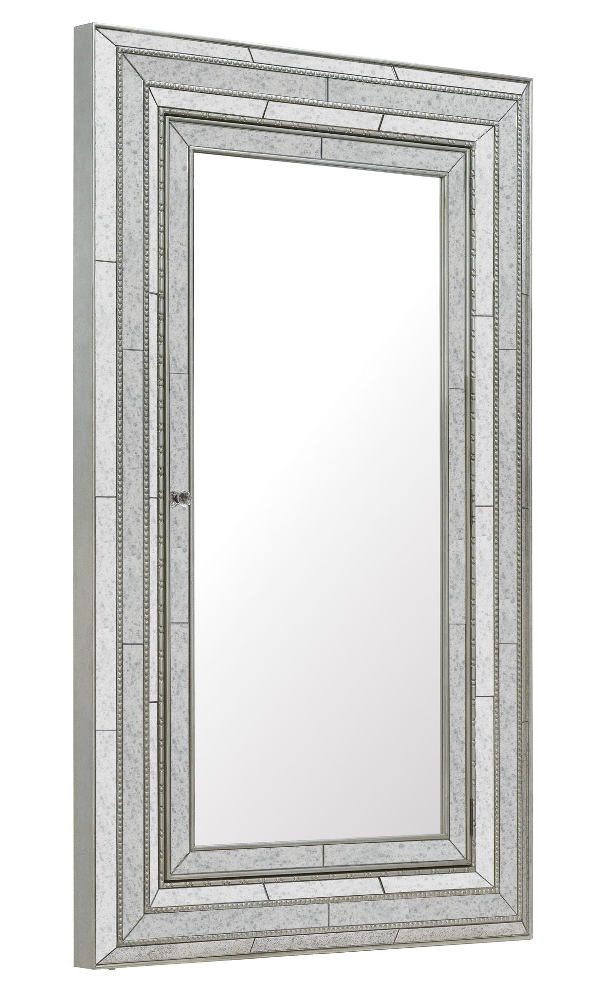 Melange - Glamour Floor Mirror With Jewelry Armoire Storage - Champagne