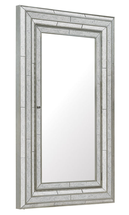Melange - Glamour Floor Mirror With Jewelry Armoire Storage - Champagne