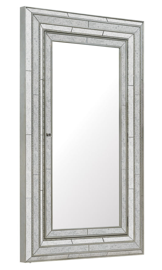 Melange - Glamour Floor Mirror With Jewelry Armoire Storage - Champagne