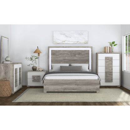San Matteo - 2-Drawer Nightstand With USB - Gray
