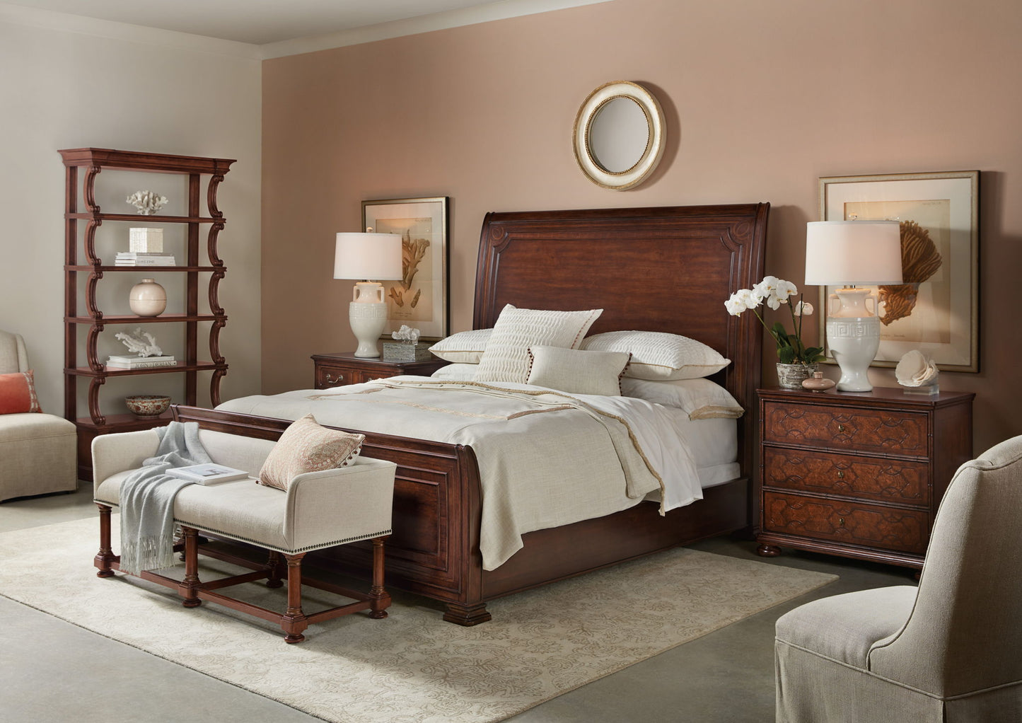 Charleston - Three-Drawer Wood Nightstand - Dark Brown
