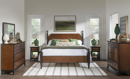 Fenmore - Open Nightstand - Mocha And Distressed Cherry
