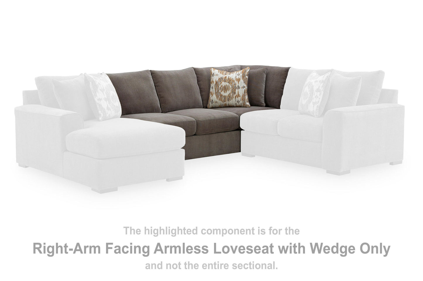 Larson Levee - RAF Armless Loveseat With Wedge - Espresso