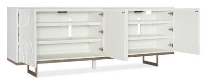Melange - Passerine 4-Door Credenza - White