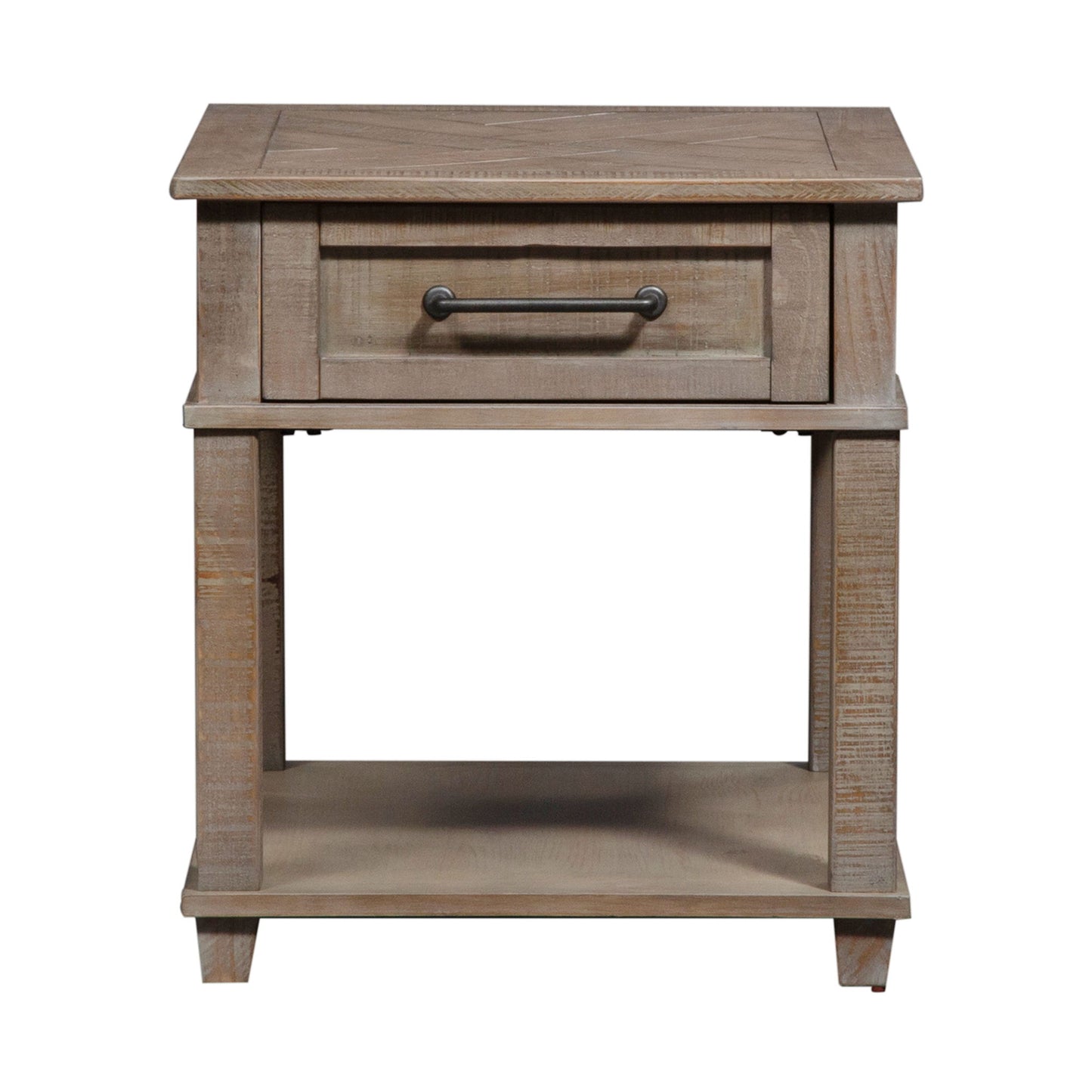 Parkland Falls - Rectangular End Table - Weathered Taupe