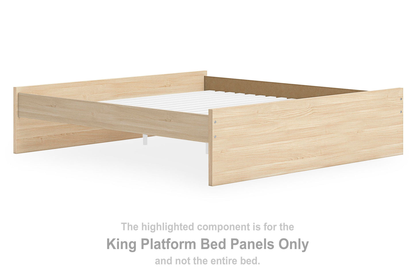 Onita - King Platform Bed Panels - Natural