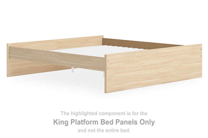 Onita - King Platform Bed Panels - Natural