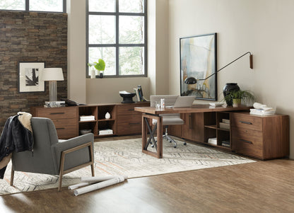 Home Office - Bunching Short Bookcase - Dark Brown