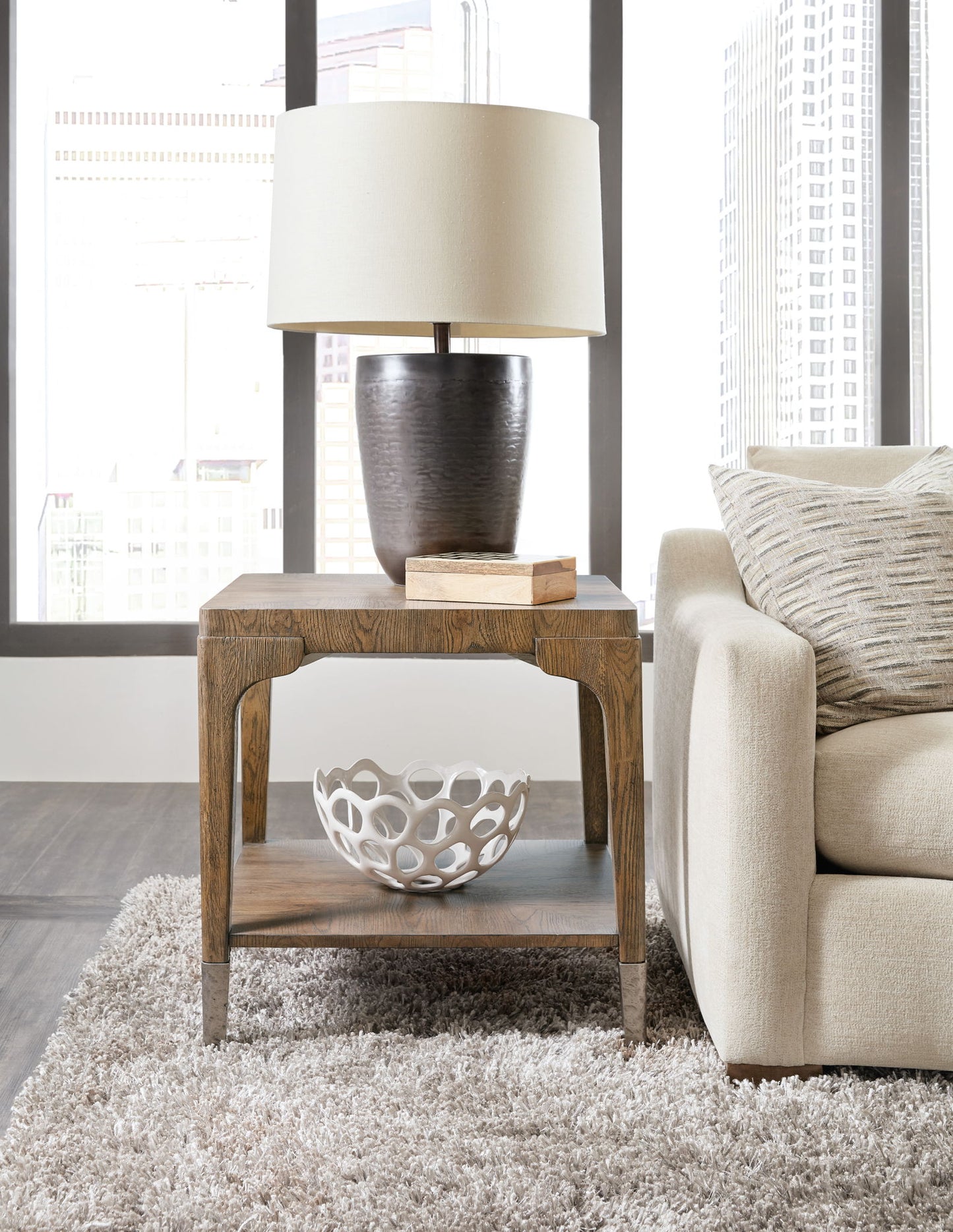 Chapman - Rectangle End Table - Medium Brown