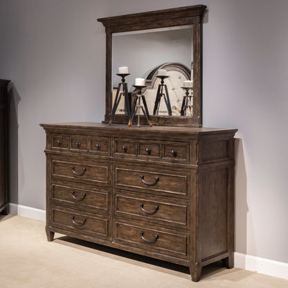 Paradise Valley - Dresser & Mirror - Saddle Brown