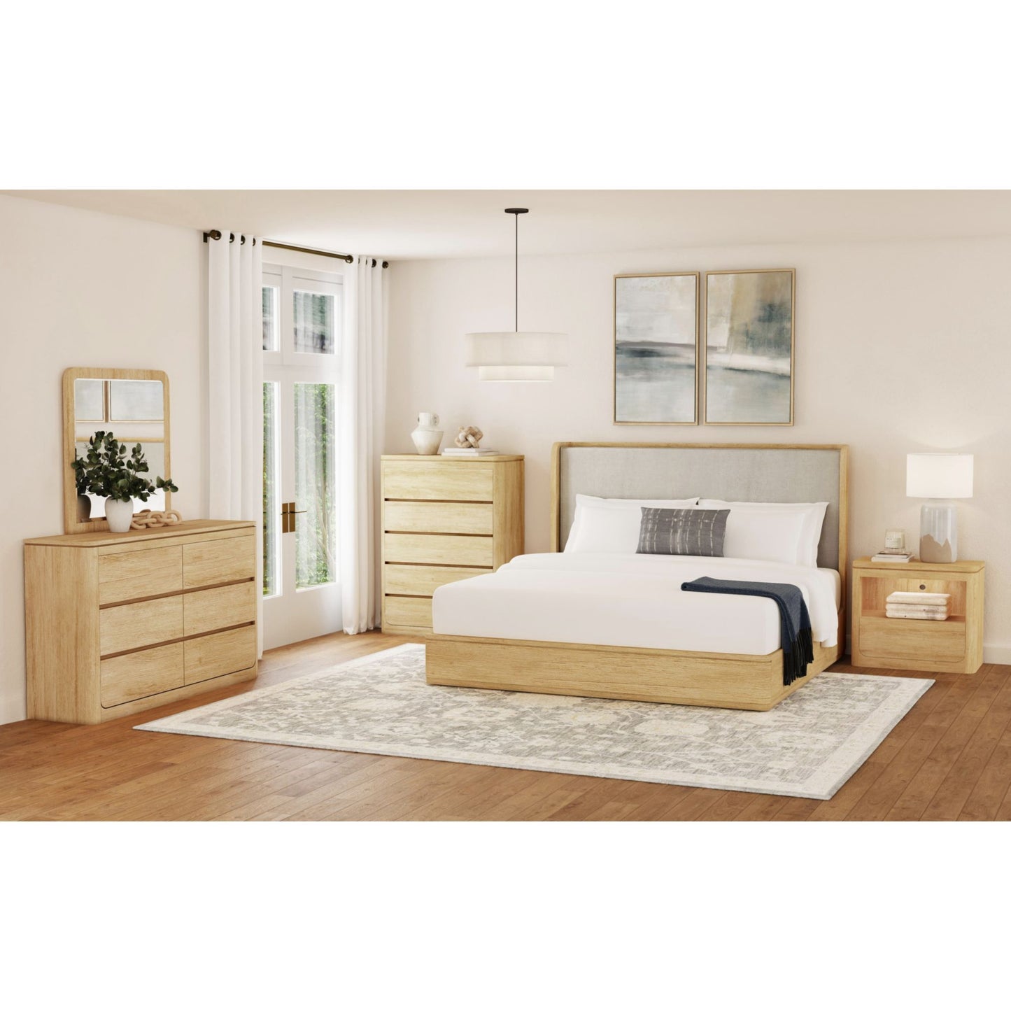 Rosalie - Nightstand With USB And LED