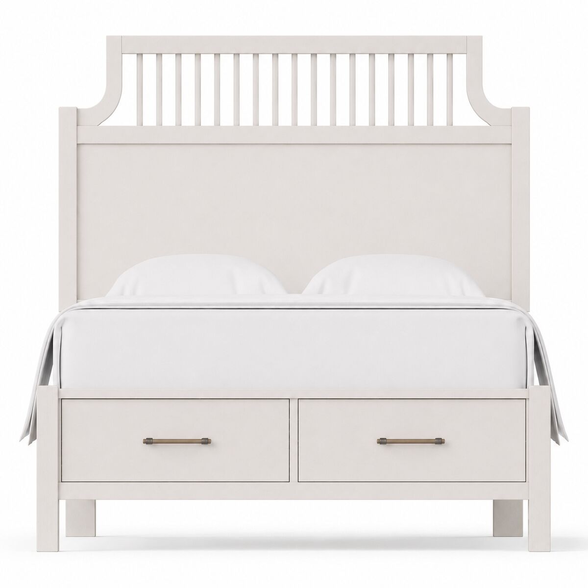 Pure Maple - King Garden Storage Bed - Cottage White