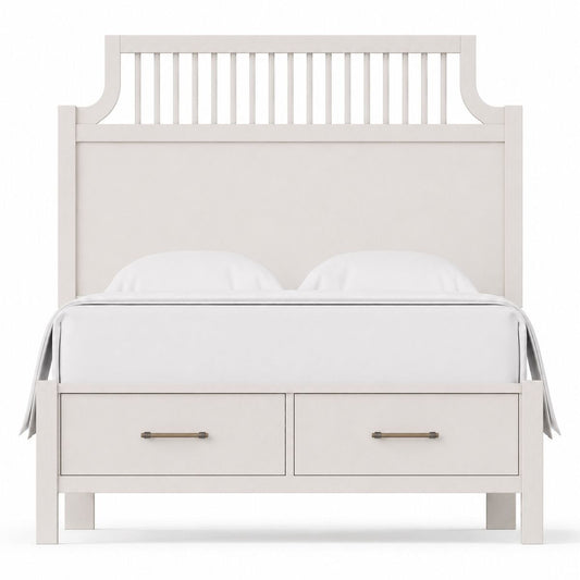 Pure Maple - King Garden Storage Bed - Cottage White