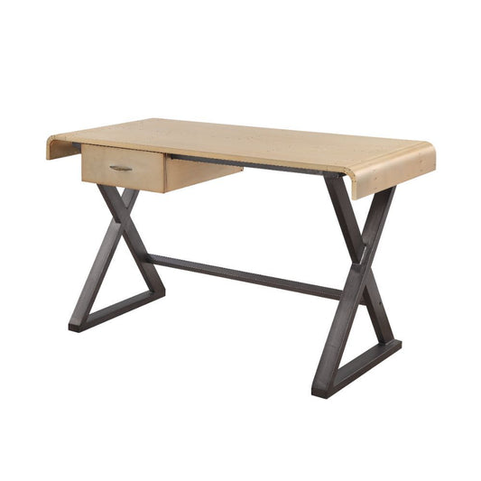 Danton - Executive Writing Desk - Gold Aluminum