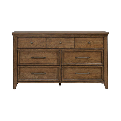 Carolina Park - 7 Drawer Dresser - Amber Brown