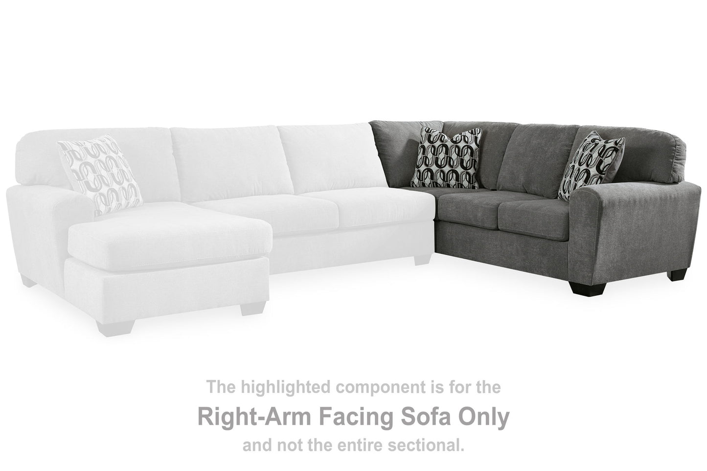 Birkdale Court - Raf Sofa With Corner Wedge - Gray