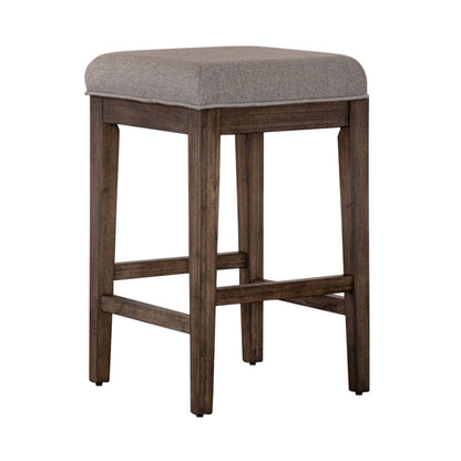 Arrowcreek - Upholstered Console Stool - Weathered Stone