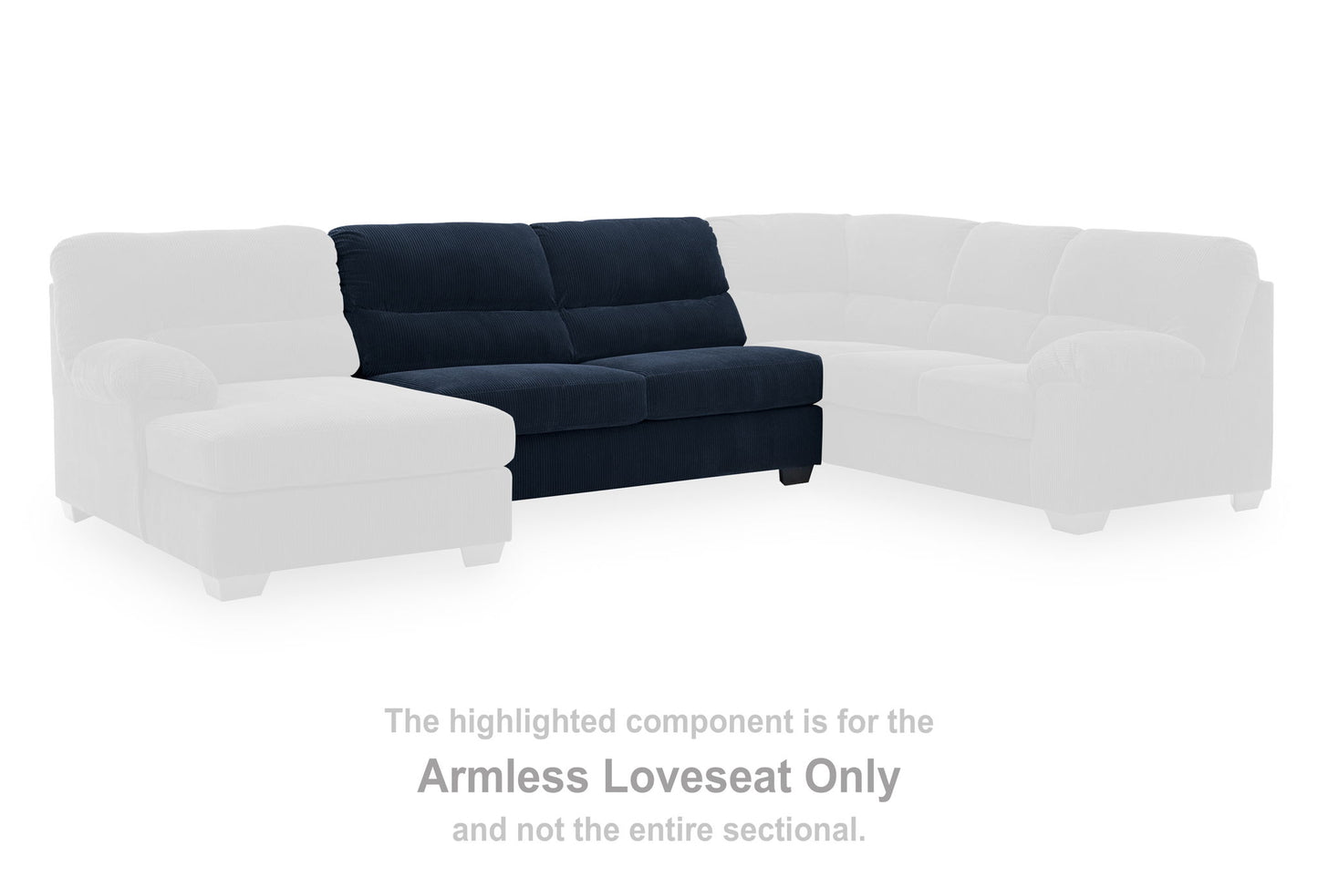SimpleJoy - Armless Loveseat - Navy