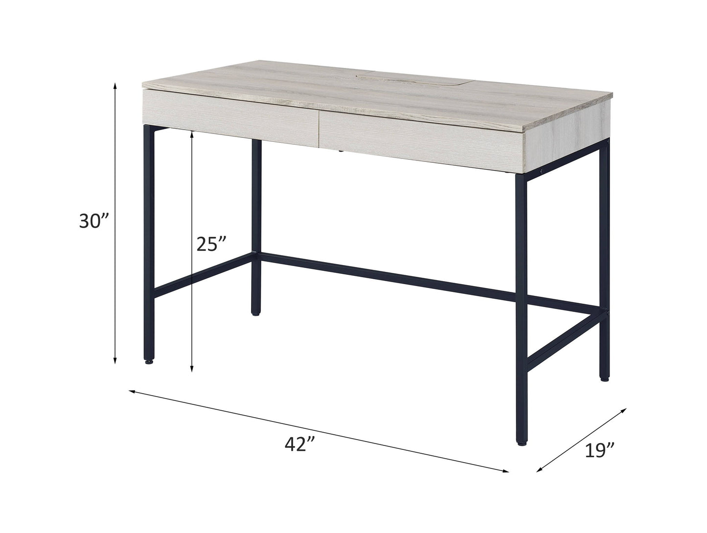 Wendral - Writing Desk - Natural & Black