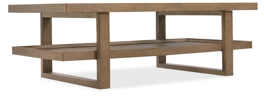 Sonnet - Rectangular Cocktail Table - Dark Gray / Dark Brown