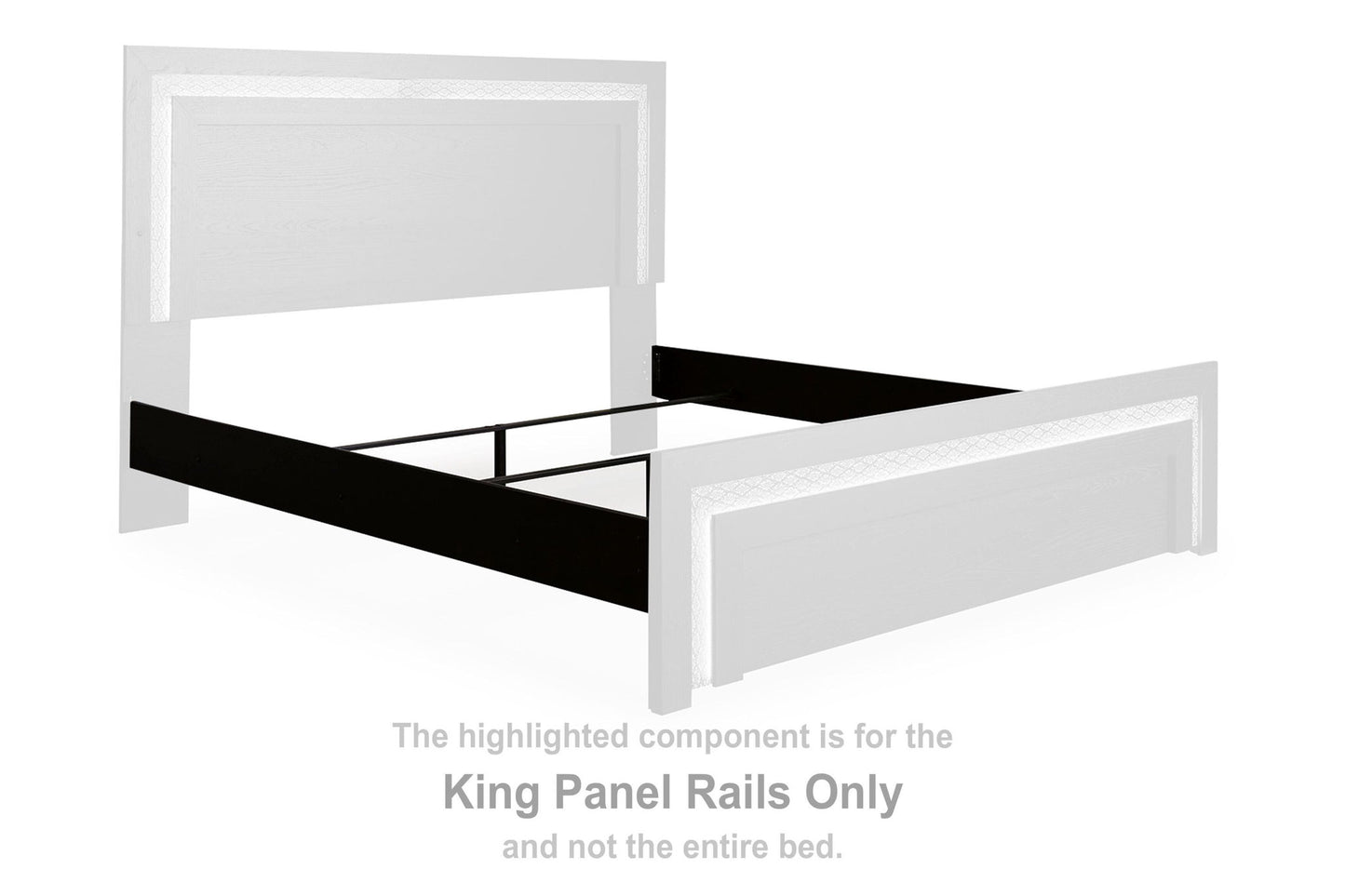 Brizmore - King Panel Rails - Black