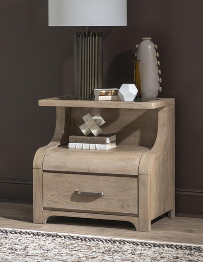 Flow - 1 Drawer Nightstand - Sandstone