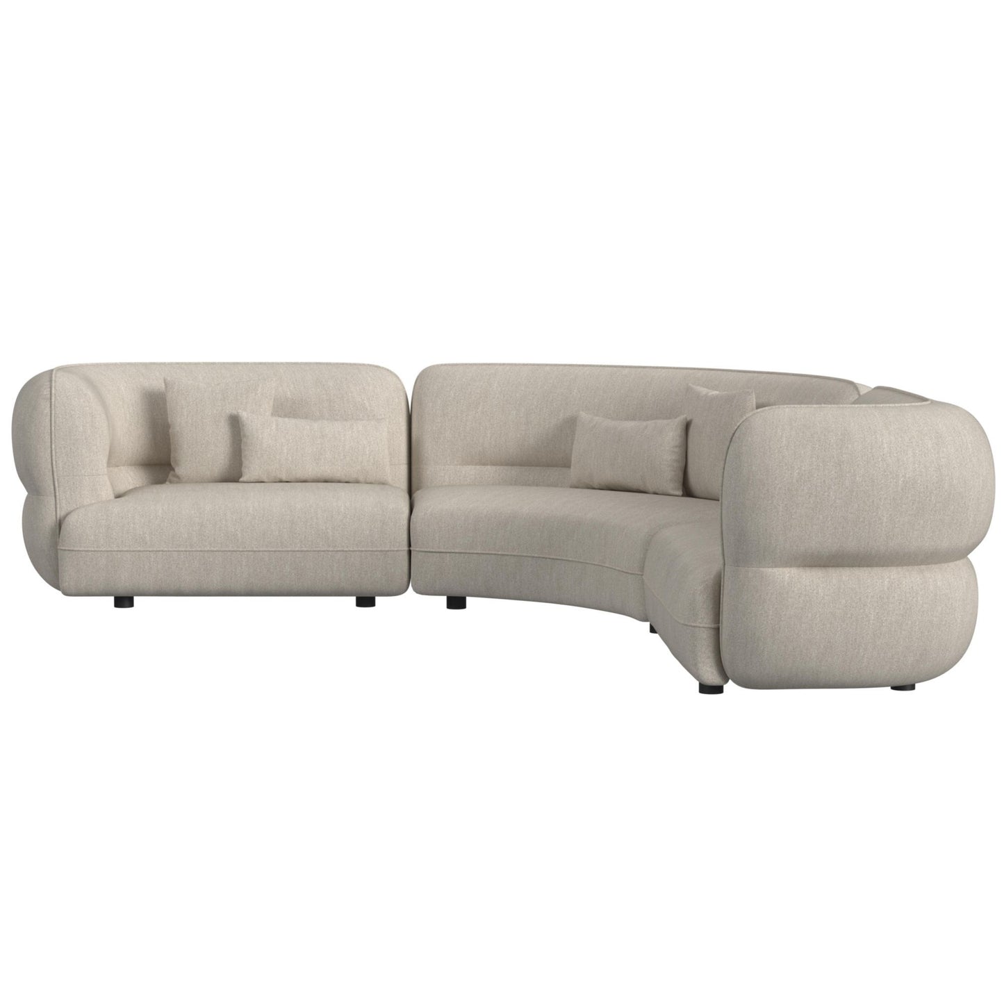 Four Seasons - Sectional Set With 6 Pillows - Camel