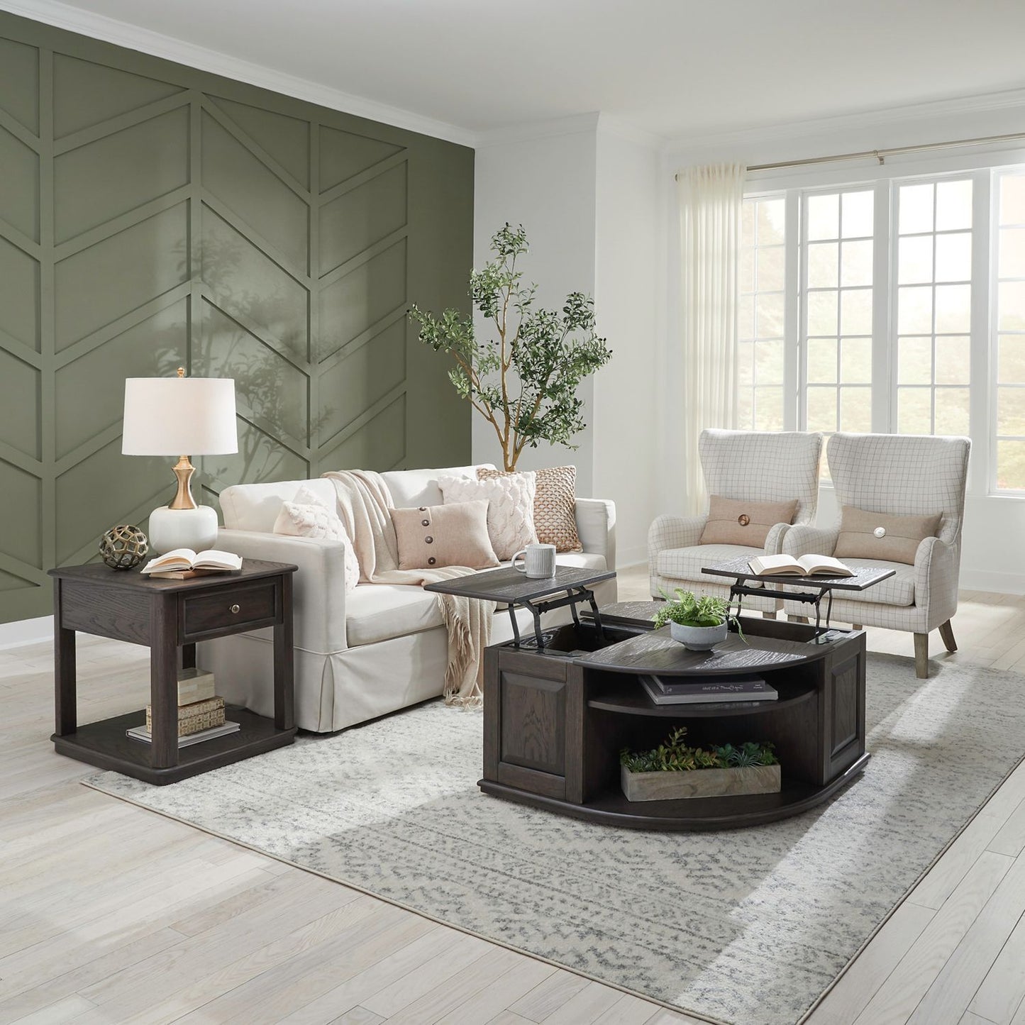 Wallace - 3 Piece Set - Aged Oak