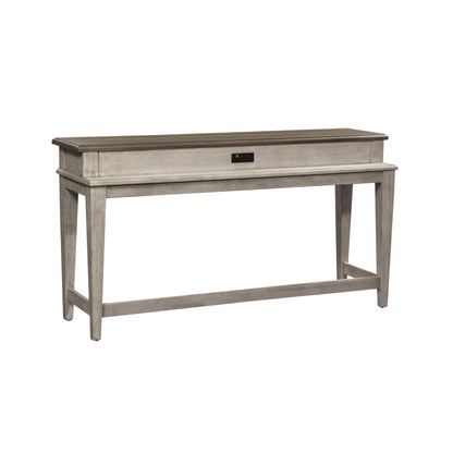 Heartland - Console Bar Table - Antique White / Tobacco Tops