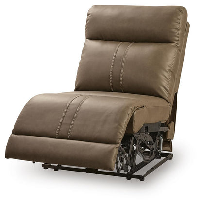 Max-Momentum - Power Armless Recliner With Adjustable Headrest - Biscotti