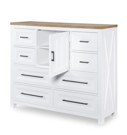 Franklin - Bureau Chest - Harvest Oak / Natural White
