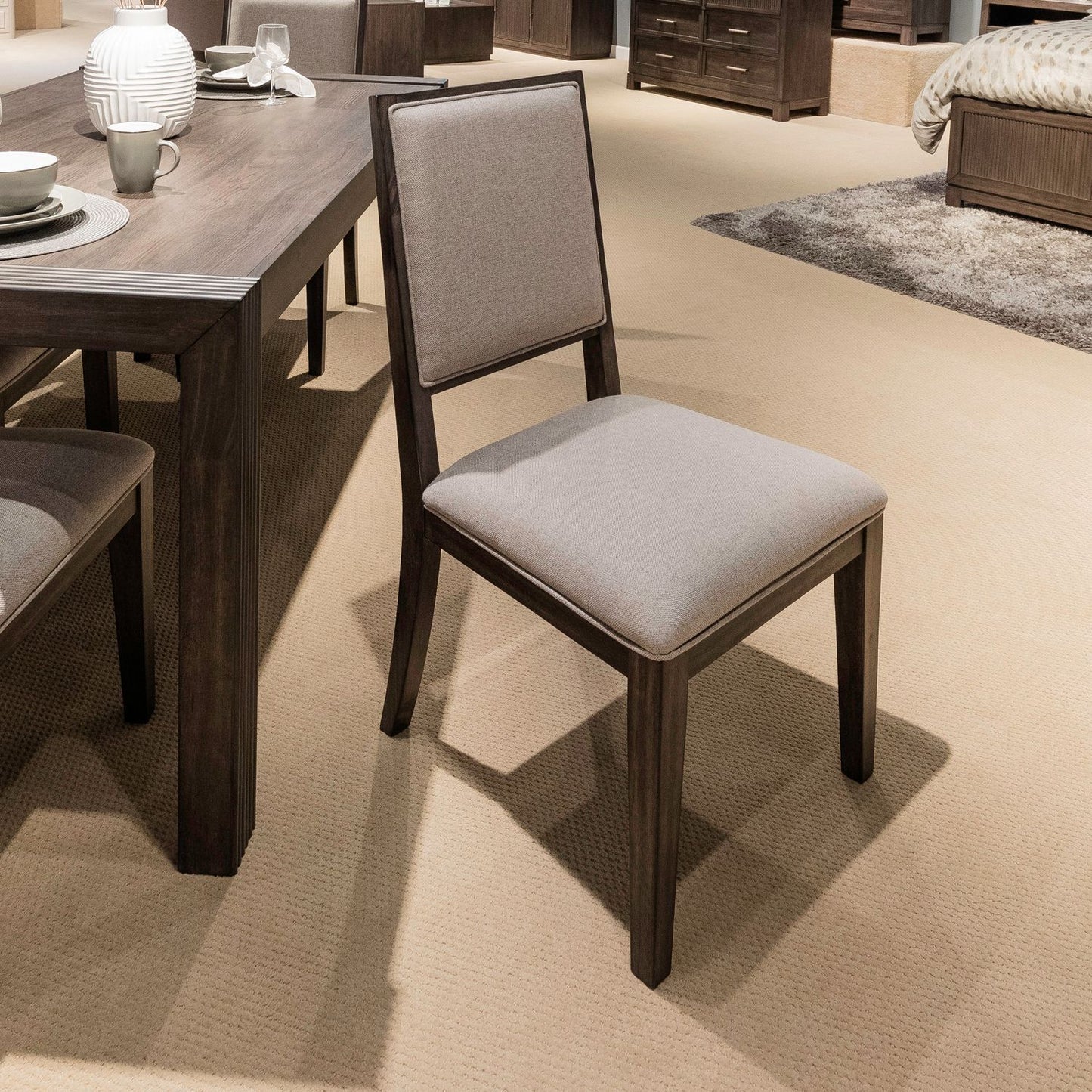Modern Edge - Upholstered Side Chair - Caffe