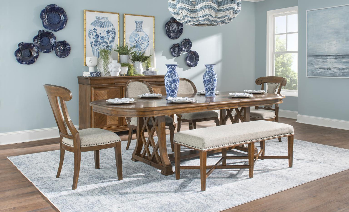Echelon - Trestle Dining Table - Heritage Walnut