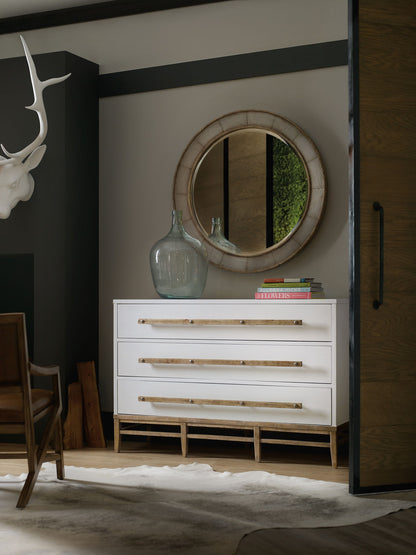 Urban Elevation - 3-Drawer Bachelors Chest - White / Light Brown