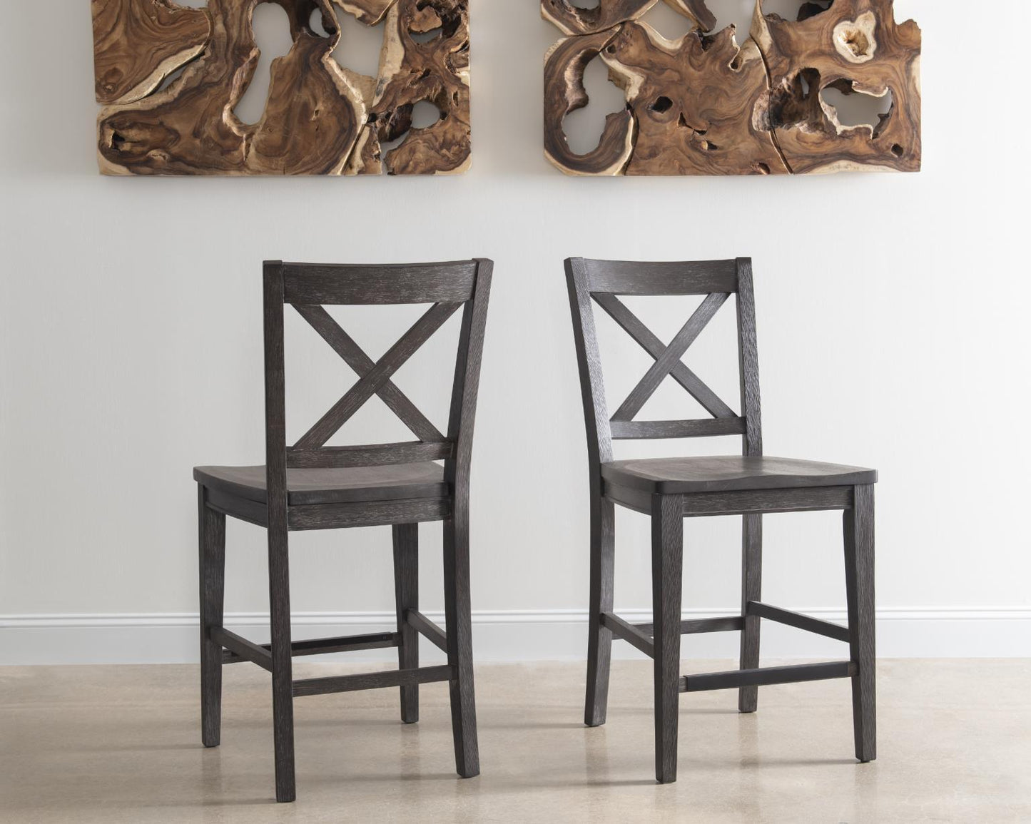 Briarwood - X-Back Counter Height Chair (Set of 2) - Sable